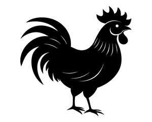 Rooster Silhouette Vector & Farm Animal SVG Design