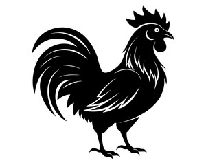 Rooster Silhouette Vector & Farm Animal SVG Design