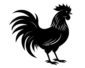 Rooster Silhouette Vector & Farm Animal SVG Design