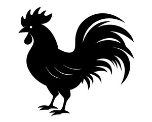 Rooster Silhouette Vector & Farm Animal SVG Design