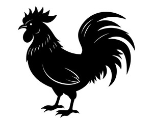 Rooster Silhouette Vector & Farm Animal SVG Design