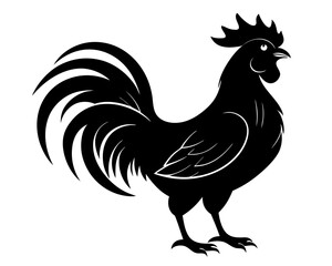 Rooster Silhouette Vector & Farm Animal SVG Design