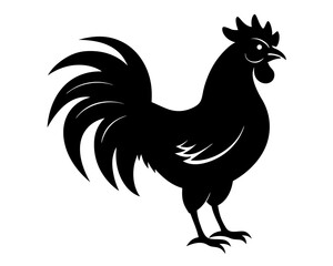 Rooster Silhouette Vector & Farm Animal SVG Design