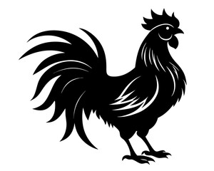 Rooster Silhouette Vector & Farm Animal SVG Design