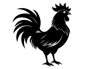 Rooster Silhouette Vector & Farm Animal SVG Design