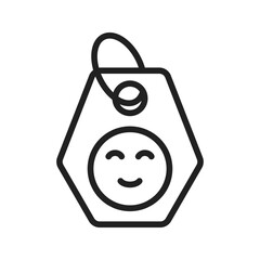 Tag Faces icon vector image. Suitable for mobile apps, web apps and print media.