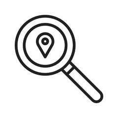 Find Location icon vector image. Suitable for mobile apps, web apps and print media.