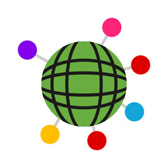 Globe Connecting Icon