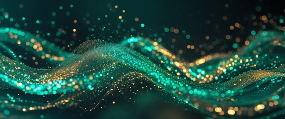 Abstract musical background with shimmering particles