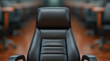 Obraz premium Luxurious Executive Chair in Modern Conference Room Setting