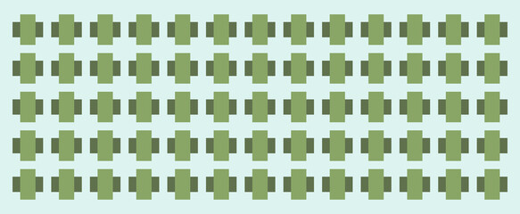 Abstract Geometric Pattern in Green and Gray