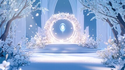 Winter Floral Ceremony Venue, Digital Design