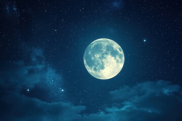 Night Sky with Full Moon
