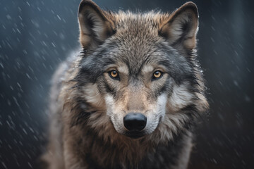 Portrait of a Gray Wolf