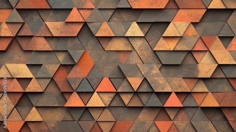 Poster abstract geometric pattern of triangles