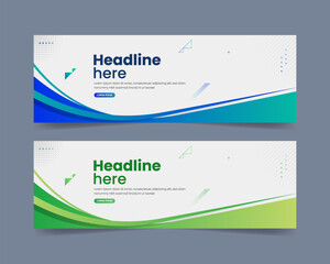 Abstract waves banners template