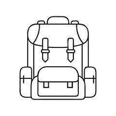 backpack icon, backpack vector illustration-simple illustration of backpack, perfect for backpack logos and icons