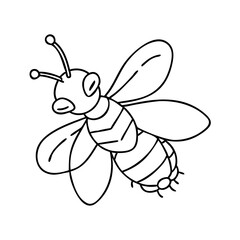 bee icon, bee vector illustration-simple illustration of bee, perfect for bee logos and icons