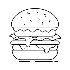 burger icon, burger vector illustration-simple illustration of burger, perfect for burger logos and icons