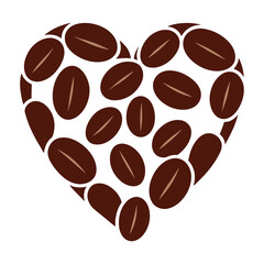 Obraz premium Heart Shaped Coffee Beans A Symbol of Love and Coffee Passion