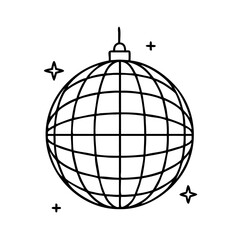 disco ball icon, disco ball vector illustration-simple illustration of disco ball, perfect for disco ball logos and icons