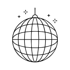 disco ball icon, disco ball vector illustration-simple illustration of disco ball, perfect for disco ball logos and icons