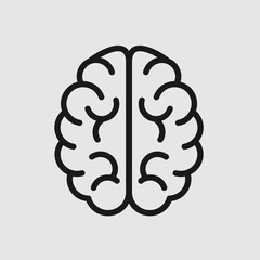 Human brain icon. Vector illustration