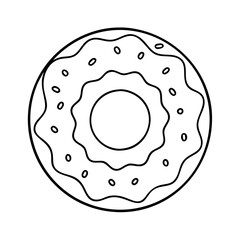 donut icon, donut vector illustration-simple illustration of donut, perfect for donut logos and icons