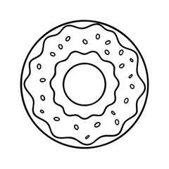 donut icon, donut vector illustration-simple illustration of donut, perfect for donut logos and icons