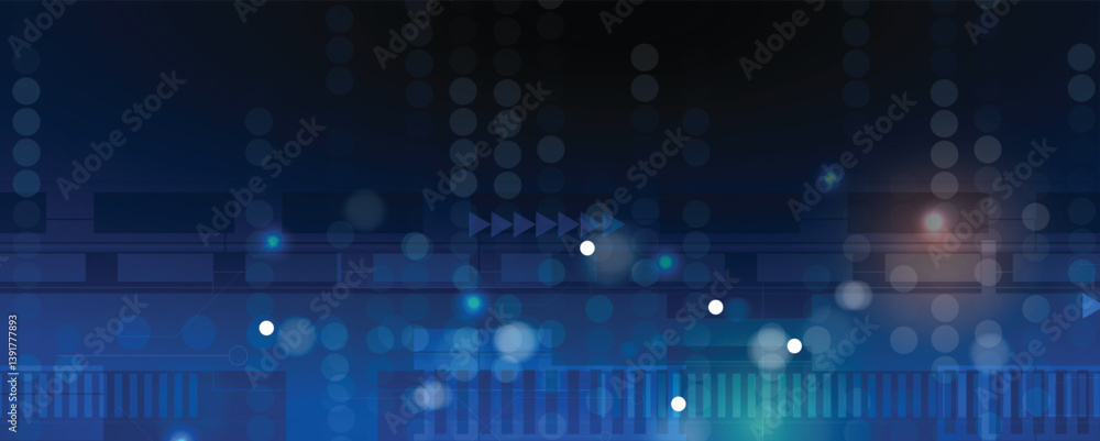Poster High technology and science background. Abstract  internet communications