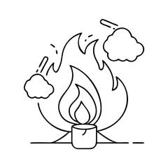 fire icon, fire vector illustration-simple illustration of fire, perfect for fire logos and icons