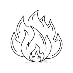 fire icon, fire vector illustration-simple illustration of fire, perfect for fire logos and icons