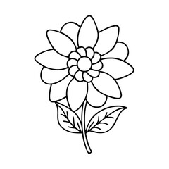 Fototapeta premium flower icon, flower vector illustration-simple illustration of flower, perfect for flower logos and icons