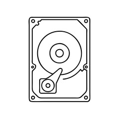hard drive icon, hard drive vector illustration-simple illustration of hard drive, perfect for hard drive logos and icons