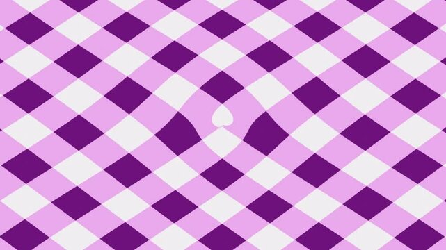 Bouncing purple gingham animation