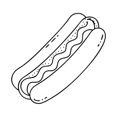 hot dog icon, hot dog vector illustration-simple illustration of hot dog, perfect for hot dog logos and icons