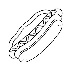 hot dog icon, hot dog vector illustration-simple illustration of hot dog, perfect for hot dog logos and icons