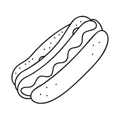 hot dog icon, hot dog vector illustration-simple illustration of hot dog, perfect for hot dog logos and icons