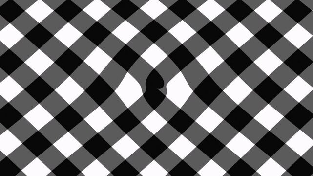 Bouncing black diagonal gingham background