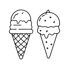 ice cream icon, ice cream vector illustration-simple illustration of ice cream, perfect for ice cream logos and icons