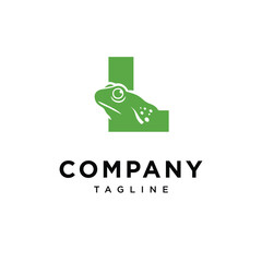 Letter L Frog Logo Icon Vector