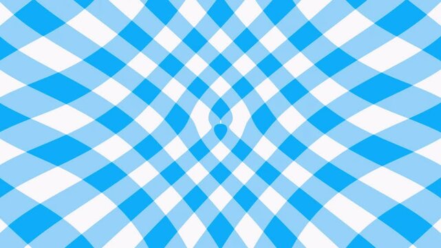 Latticed blue gingham pattern bouncing