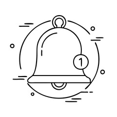 notification bell icon, notification bell vector illustration-simple illustration of notification bell, perfect for notification bell logos and icons