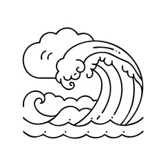 ocean wave icon, ocean wave vector illustration-simple illustration of ocean wave, perfect for ocean wave logos and icons