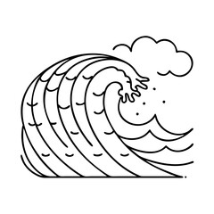 ocean wave icon, ocean wave vector illustration-simple illustration of ocean wave, perfect for ocean wave logos and icons