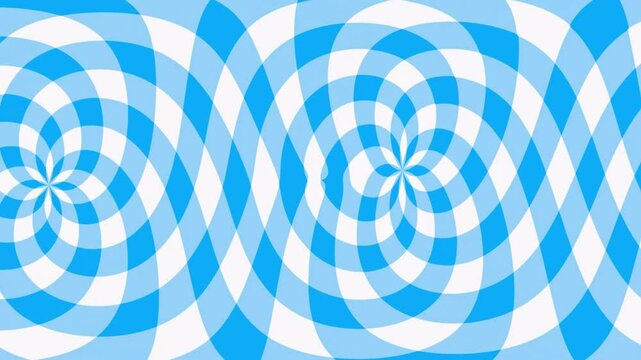 Funky blue gingham pattern changing colour