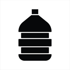 Water Gallon Flat Icon - Vector Illustration, House Appliances