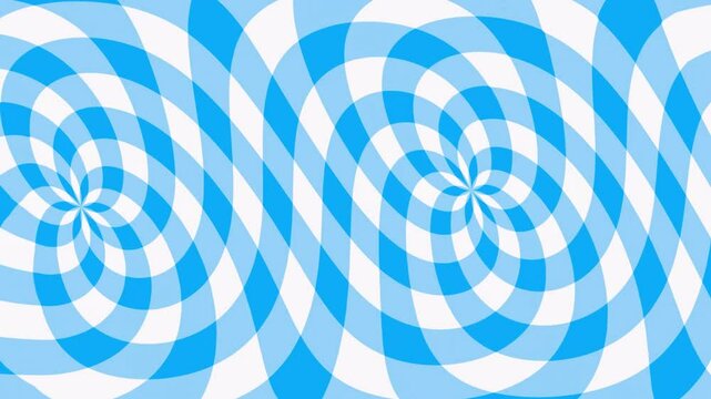 Funky blue gingham pattern waving