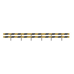 Road barrier fence. Roadblock for safety on highway. Vector illustration.