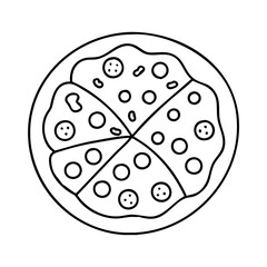 pizza icon, pizza vector illustration-simple illustration of pizza, perfect for pizza logos and icons